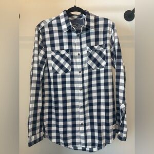 Jack & Jones Navy and White Plaid Shirt- NEW